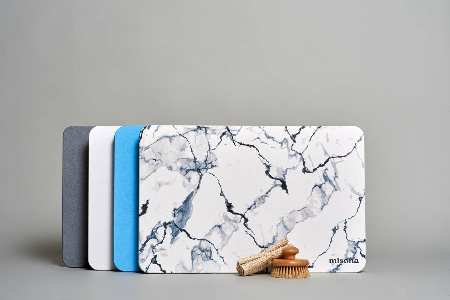 Diatomite Stone Bath Mat - Anti-Mould Quick Dry Bathroom Mat: Grey