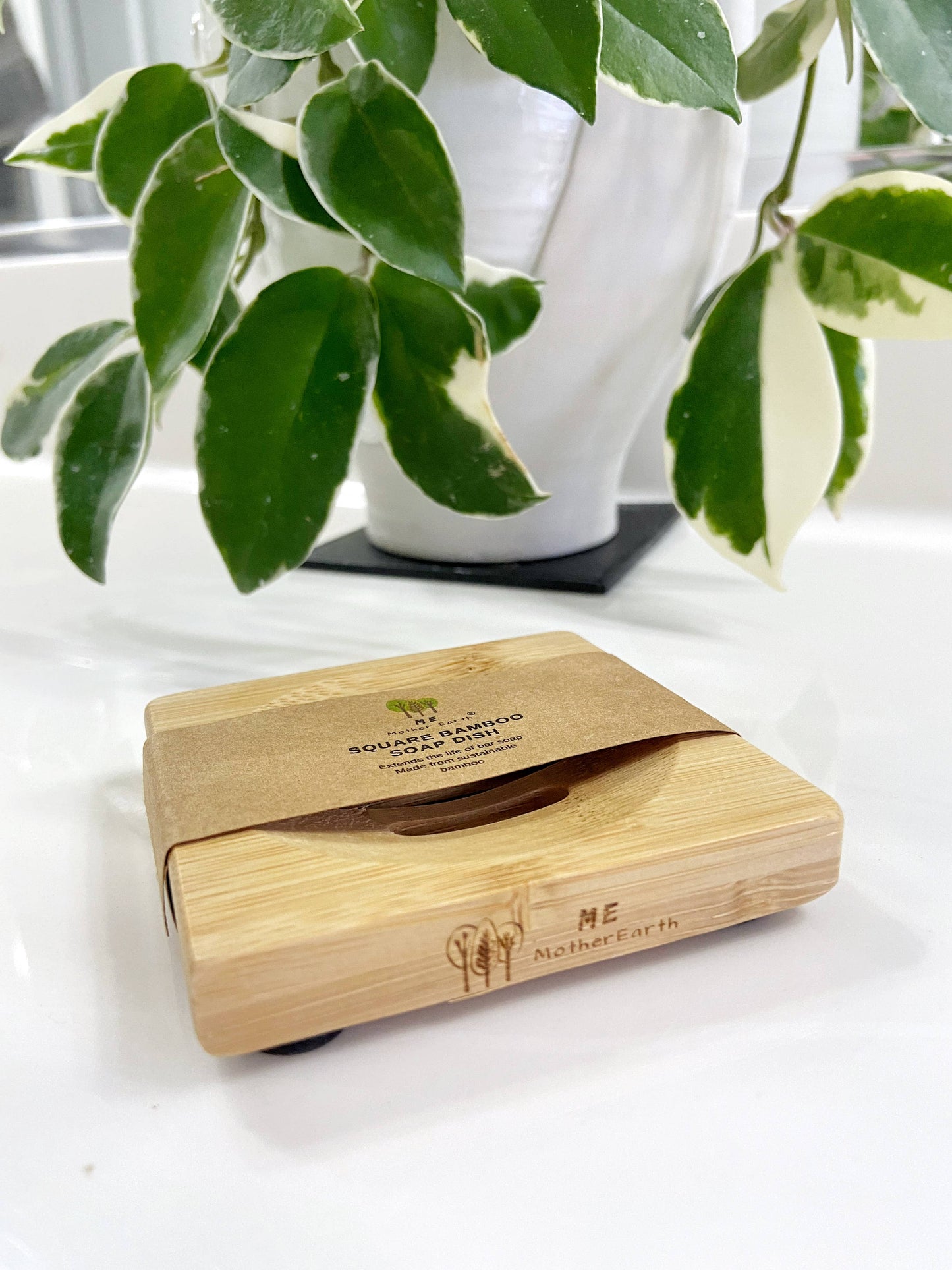 Square Bamboo Soap Dish: Square Soap Dish