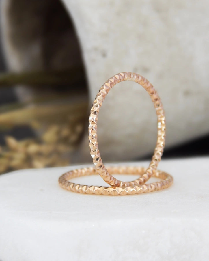 Ring Stack-Sparkle Plated