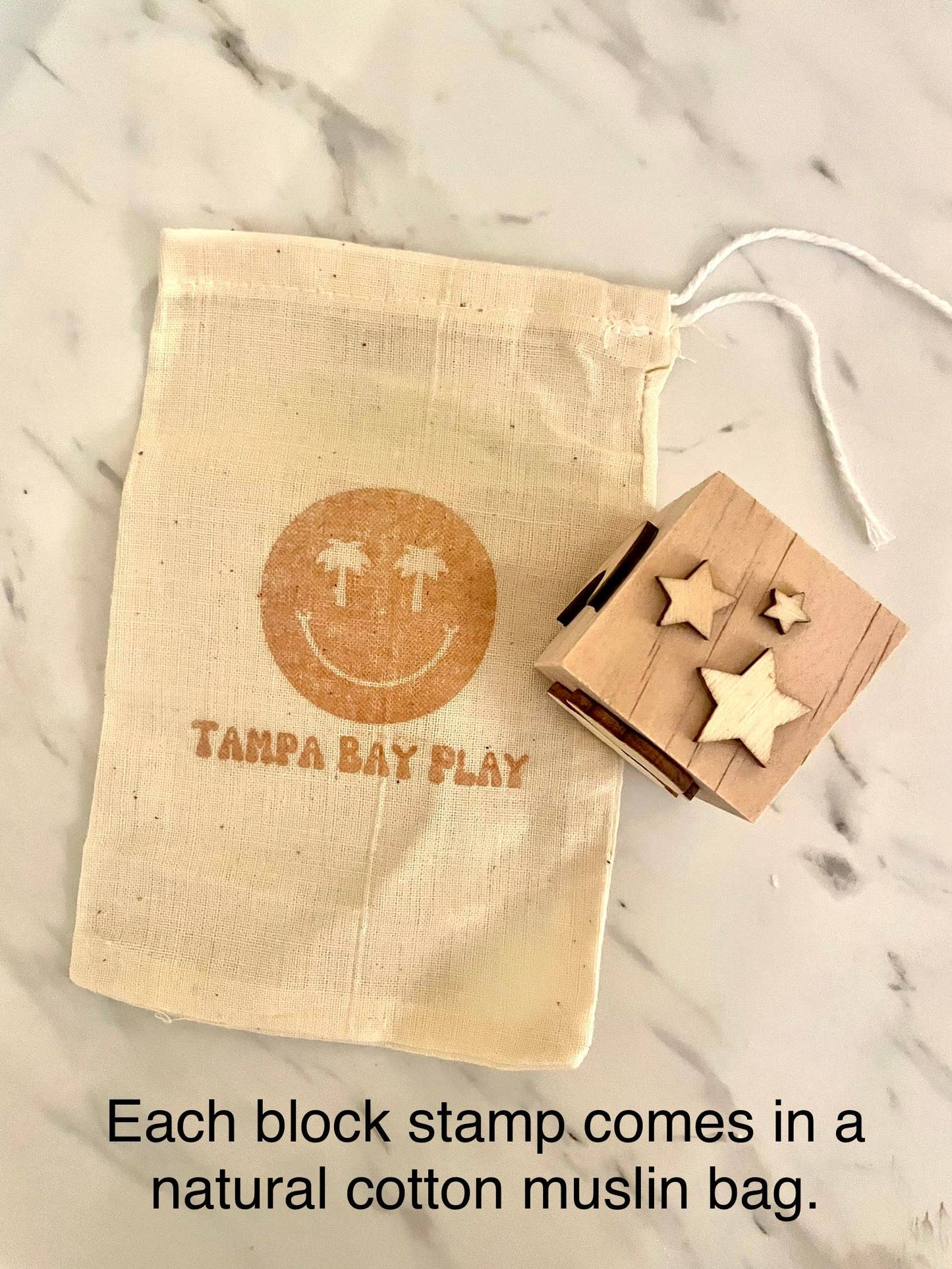 Wooden Play Dough Block Stamp: Outer Space