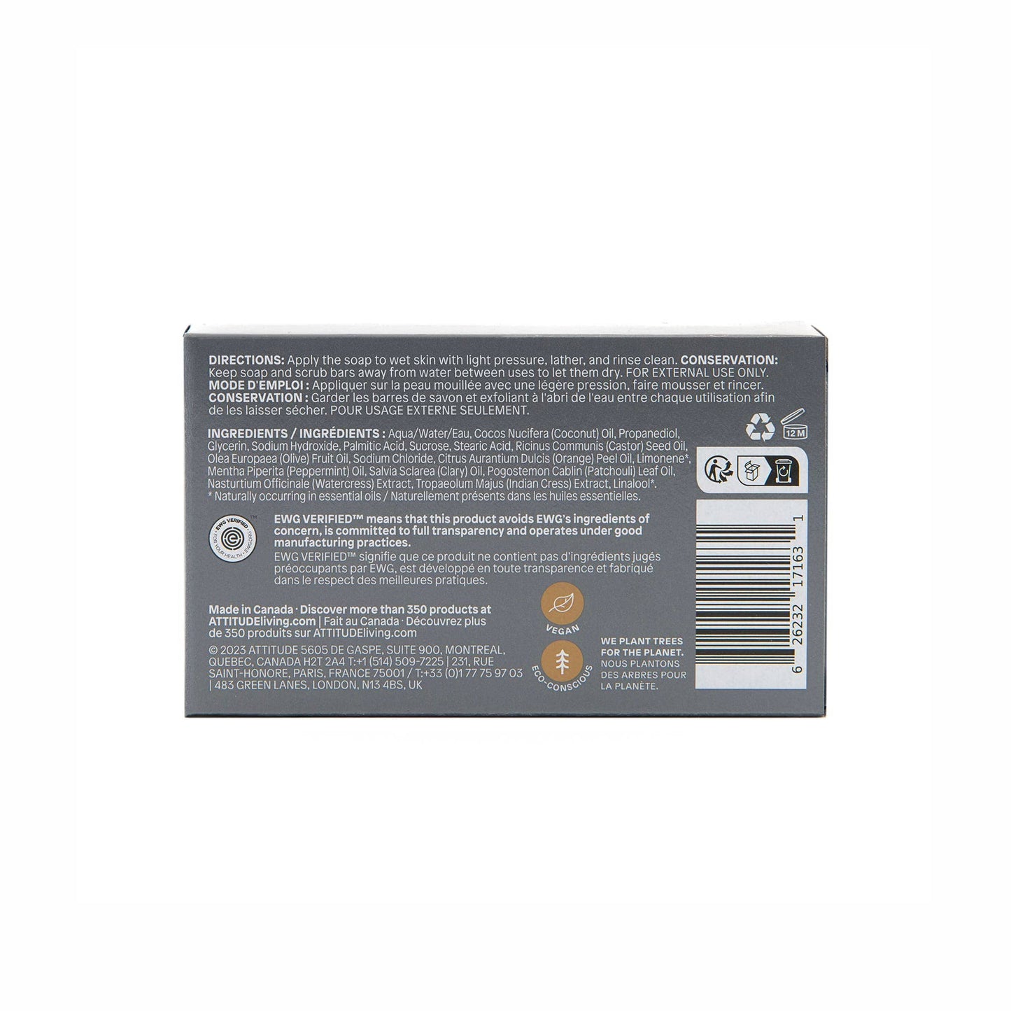 Bar Soap - Men - Peppermint & Sweet Orange