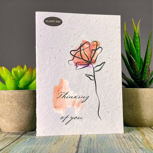 Thinking Of You Flower Plantable Greeting Card: Wildflowers