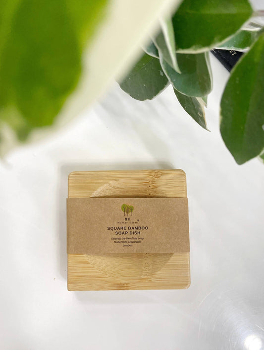 Square Bamboo Soap Dish: Square Soap Dish