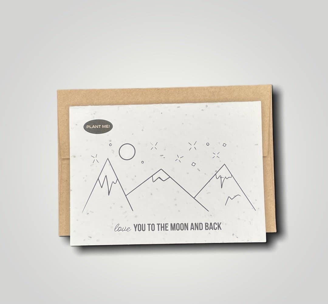 Love You to the Moon & Back Plantable Greeting Card