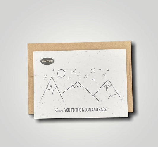 Love You to the Moon & Back Plantable Greeting Card