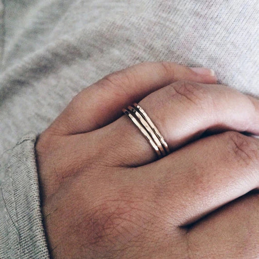 Ring Stack-Hammered