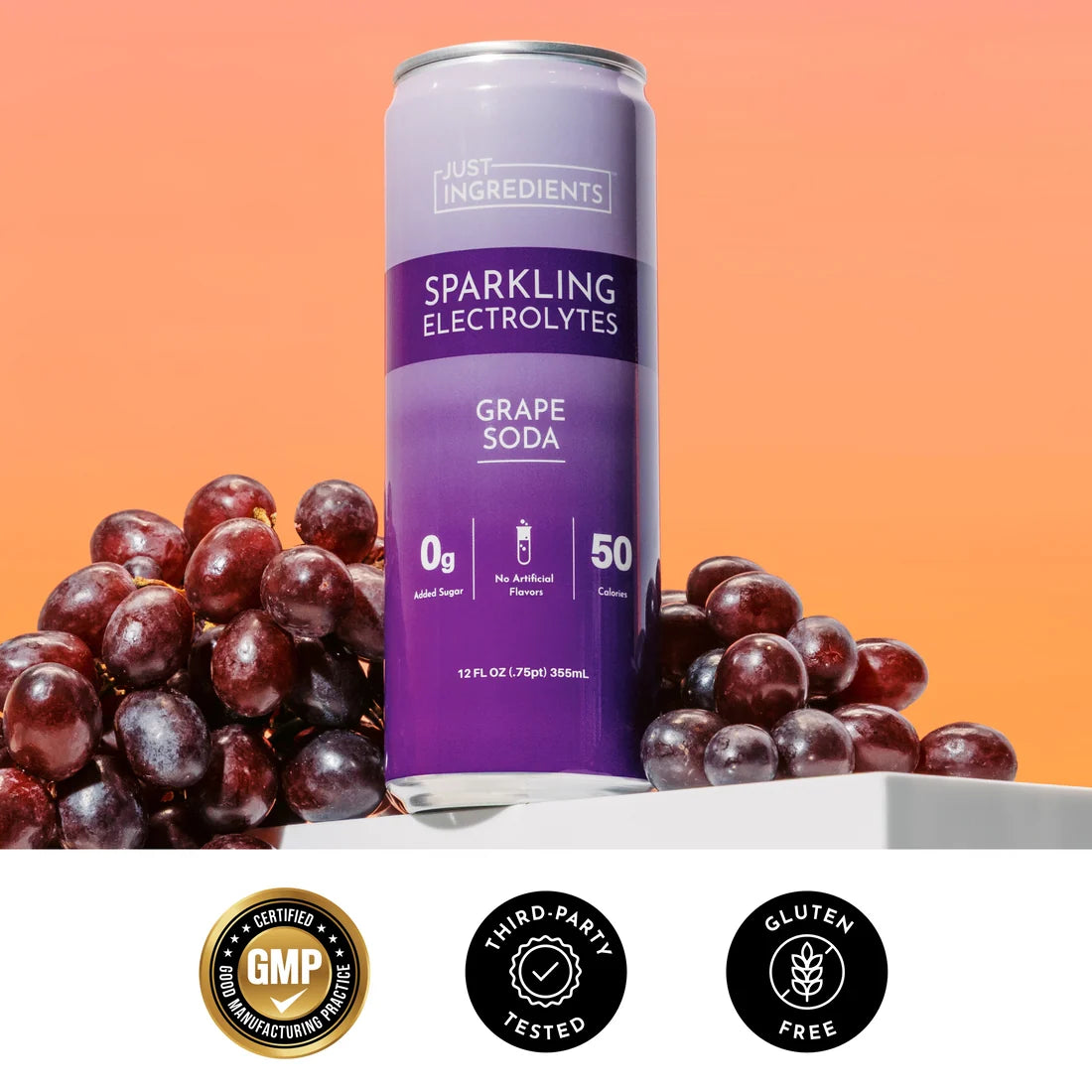 Sparkling Grape Electrolytes Can