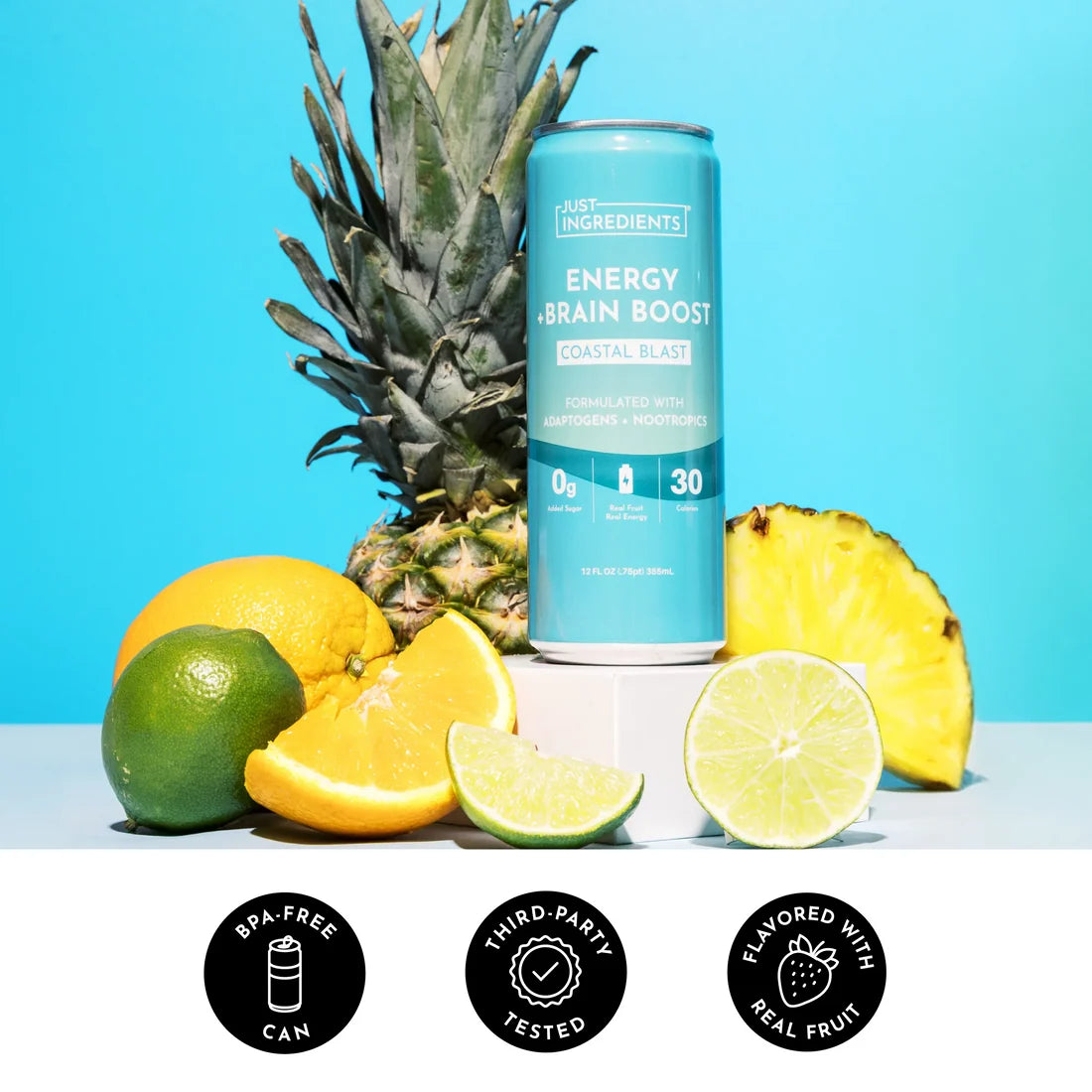Coastal Blast Energy + Brain Boost Can