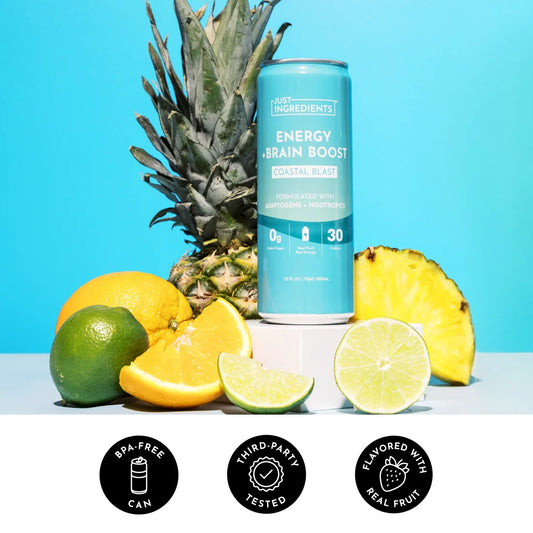 Coastal Blast Energy + Brain Boost Can