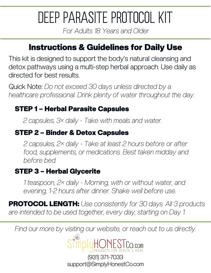 PRE ORDER l Deep Parasite Cleanse Protocol