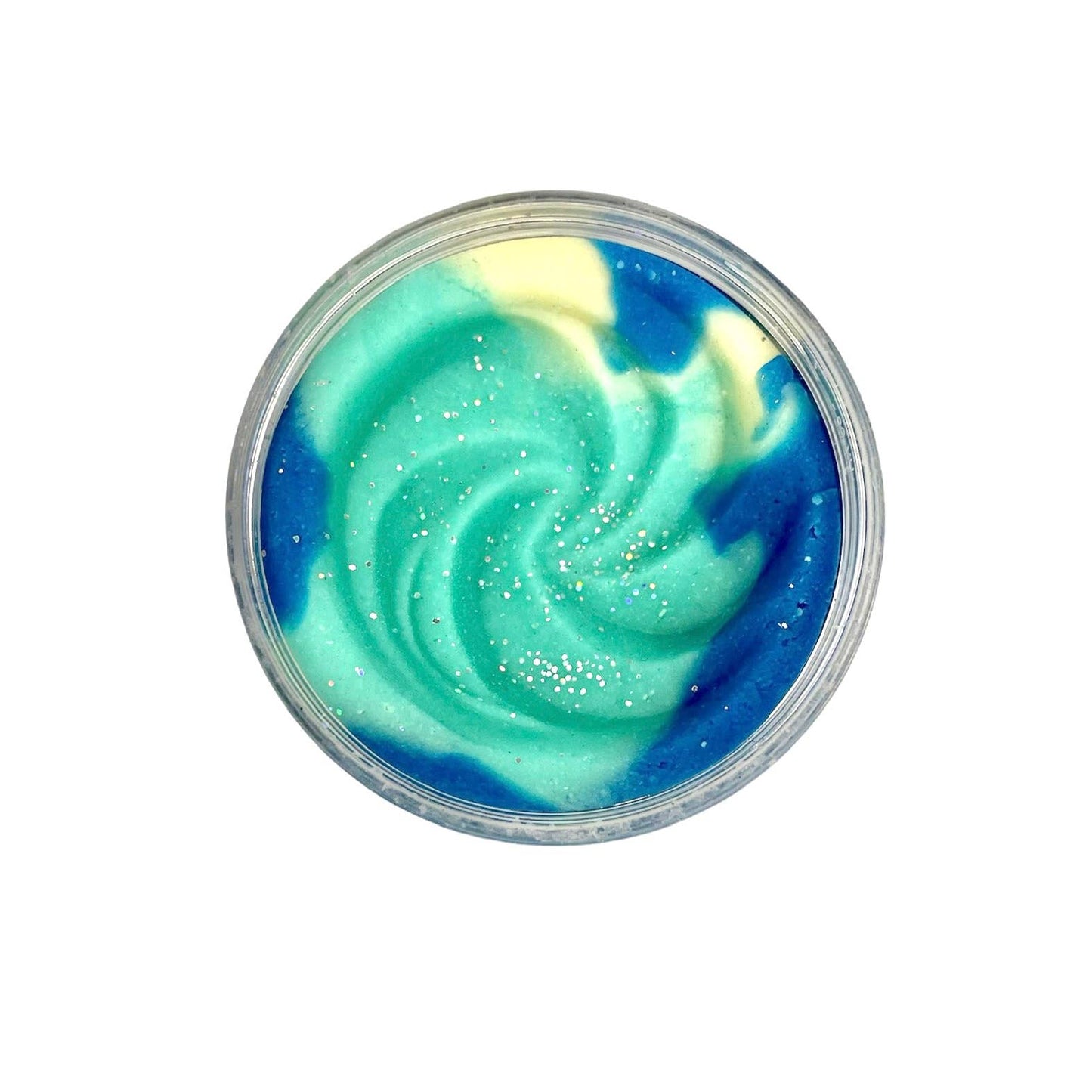 Ocean Blue Swirl Play Dough with Eco Glitter: Small