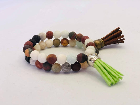 Diffusing Gemstone Bracelet | Natural Stones | Tassel