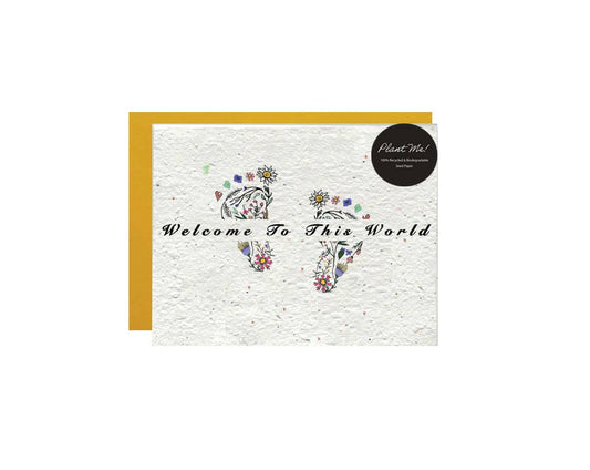 Wildflower Welcome Baby Shower Seed Paper Card